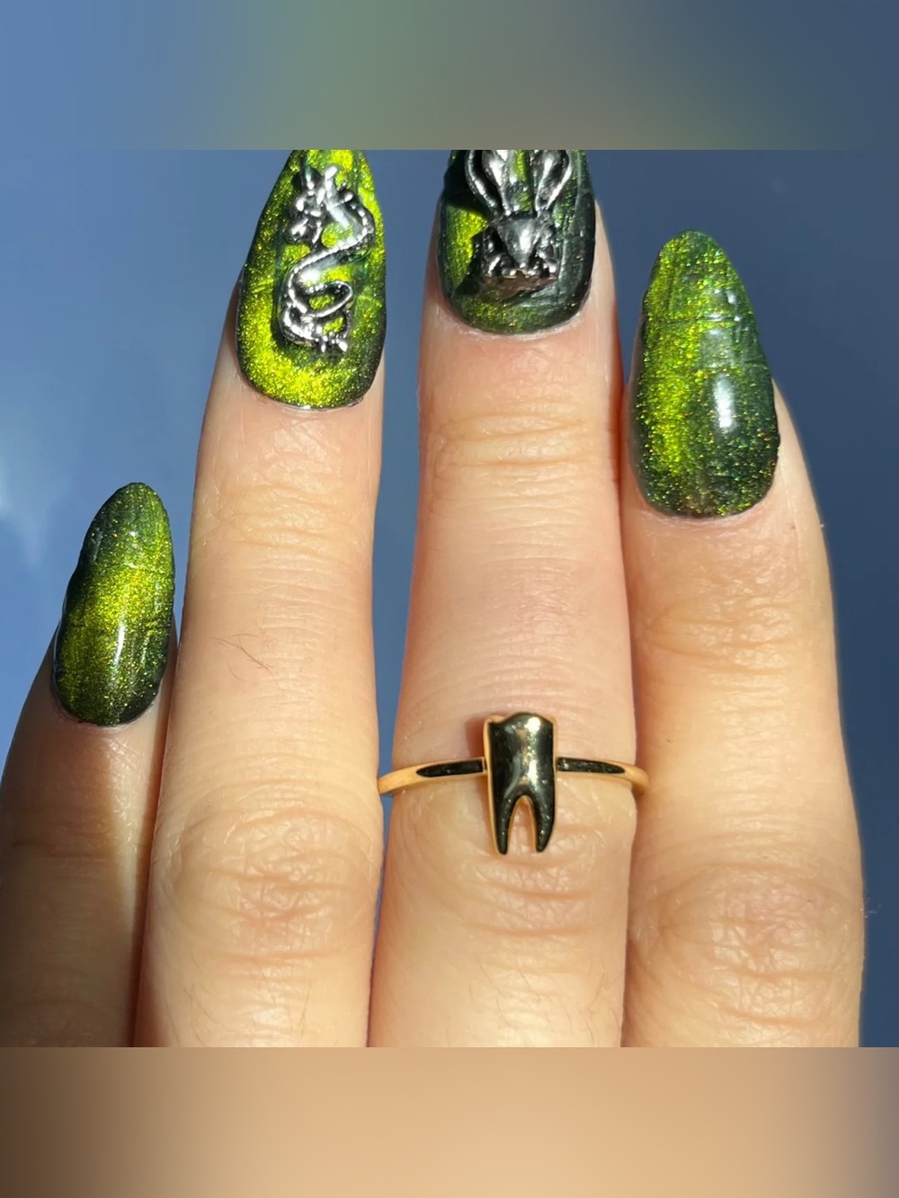 verameat brass tiny tooth ring size 5
